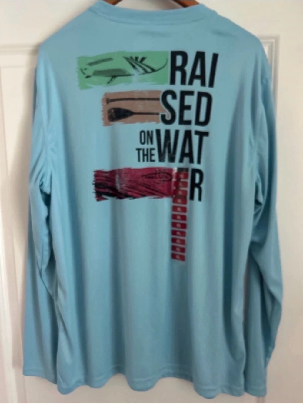 Raised On The Water Long-Sleeve Performance Long Sleeve Shirt - Sky Blue